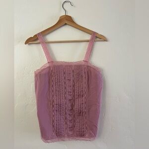 Vintage lace and silk camisole